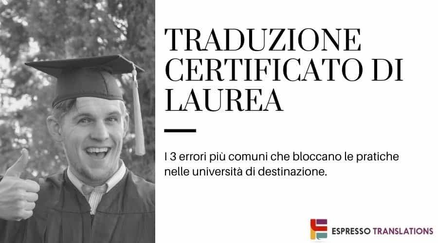 traduzione certificato di laurea da azienda di traduzione
